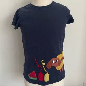 Kids funny hot dog food shirt.